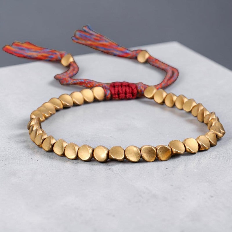 Tibetan Copper Beads Bracelet โ Symbol of Prosperity