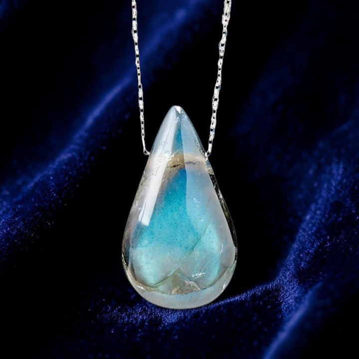 Labradorite Water Drop Necklace — Calming & Balance Pendant