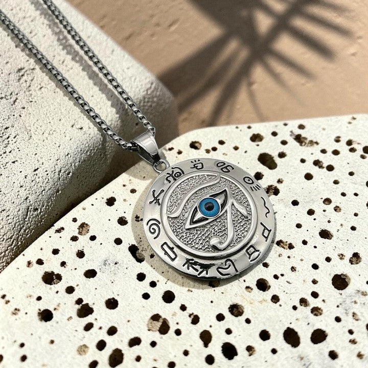 Buddhaechoes Eye of Horus Necklace — Symbol of Protection & Balance