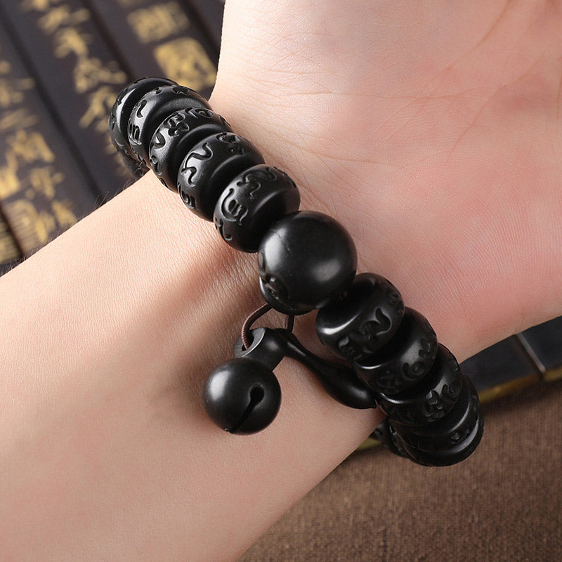 Tibetan Lightning-Strike Wood Bracelet — Spiritual Companion