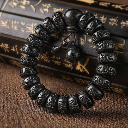 Tibetan Lightning-Strike Wood Bracelet — Spiritual Companion