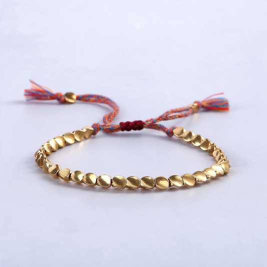 Tibetan Copper Beads Bracelet — Grounding & Protection