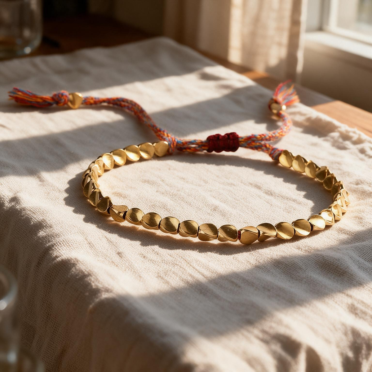 Tibetan Copper Beads Bracelet — Grounding & Protection