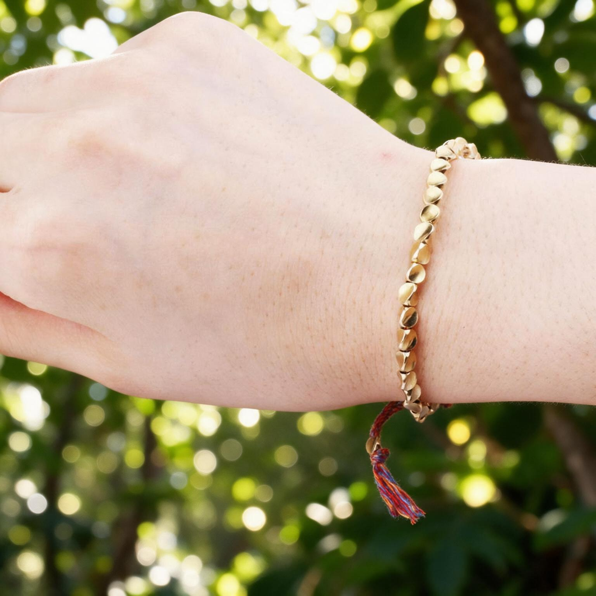 Tibetan Copper Beads Bracelet — Grounding & Protection