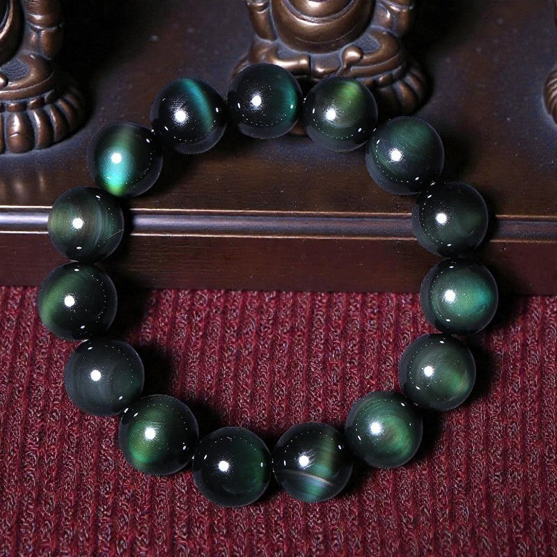 Natural Green Eye Bracelet - Obsidian Wealth