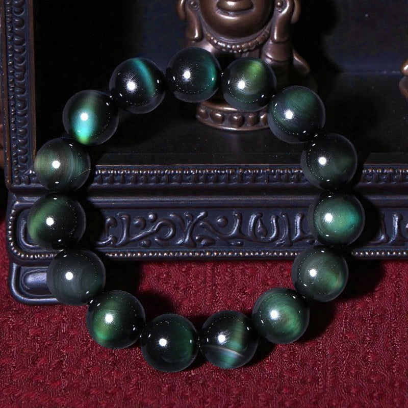Natural Green Eye Bracelet - Obsidian Wealth