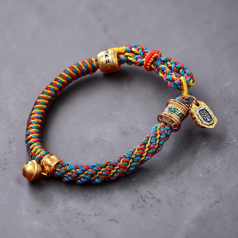 Tibetan Om Mani Bracelet – Padme Hum Carved Zakiram Prosperity Charm
