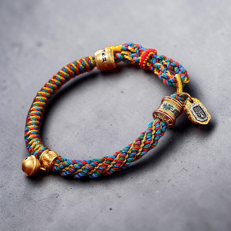 Tibetan Om Mani Bracelet – Padme Hum Carved Zakiram Prosperity Charm