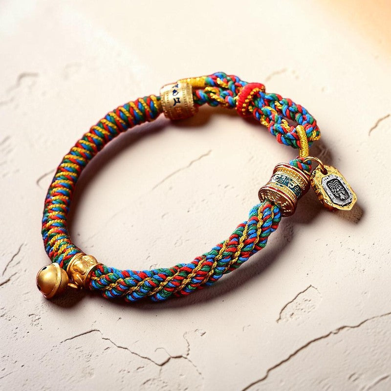 Tibetan Om Mani Bracelet – Padme Hum Carved Zakiram Prosperity Charm