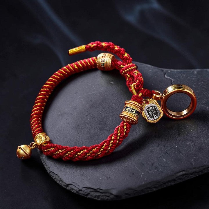 Tibetan Om Mani Bracelet – Padme Hum Carved Zakiram Prosperity Charm