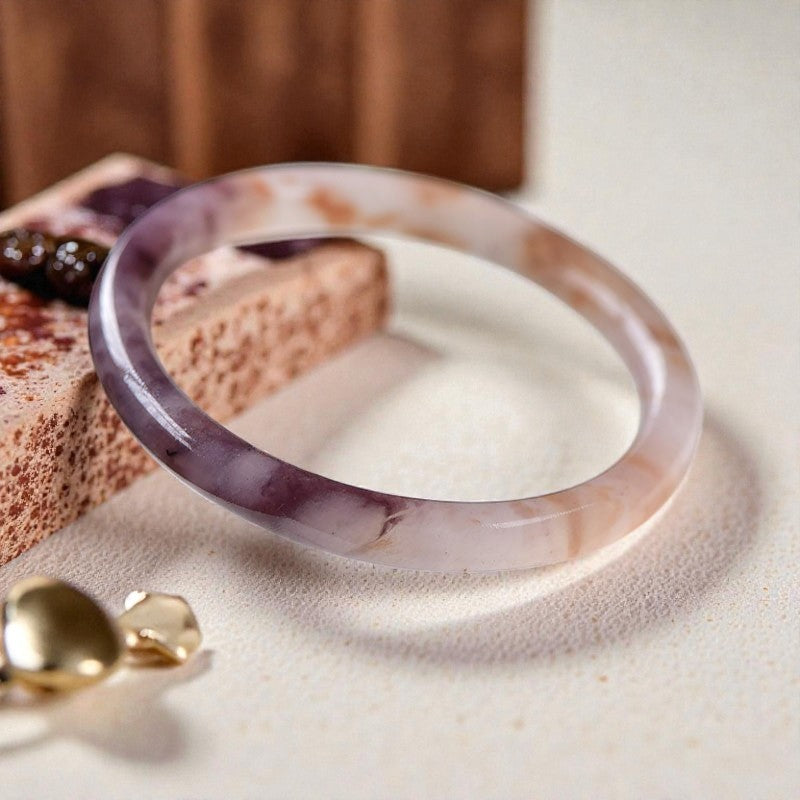 Purple Jade Happiness Bracelet - Protection Bangle