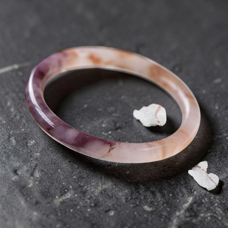 Purple Jade Bangle Bracelet