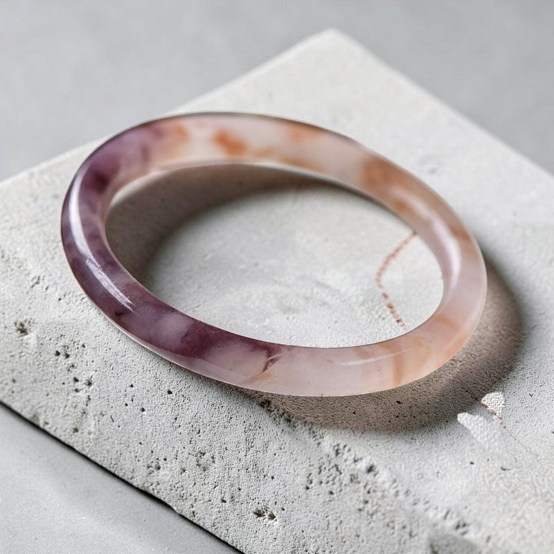 Purple Jade Bangle Bracelet