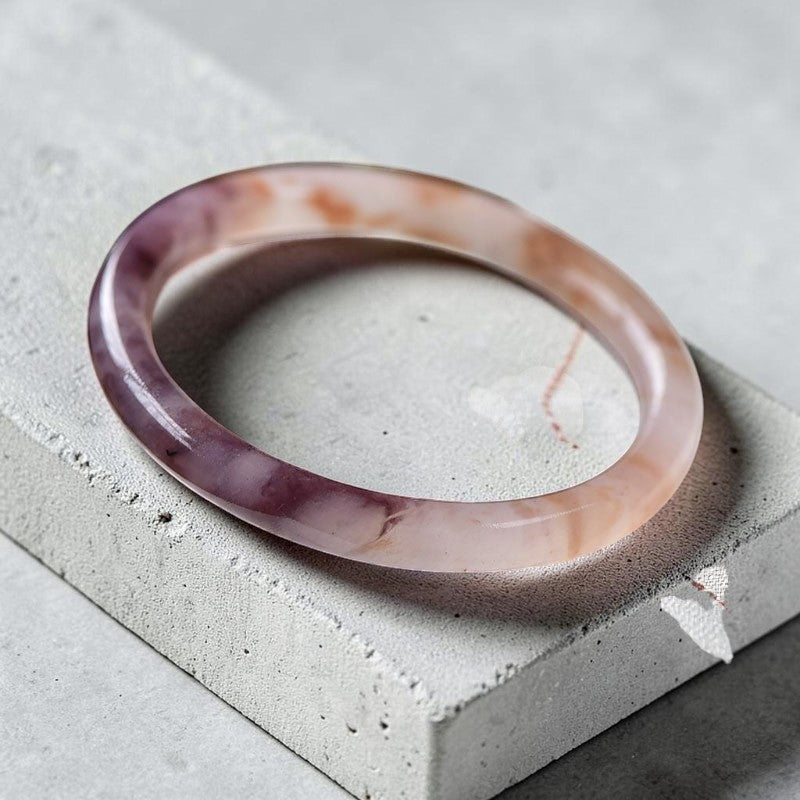 Purple Jade Bangle Bracelet