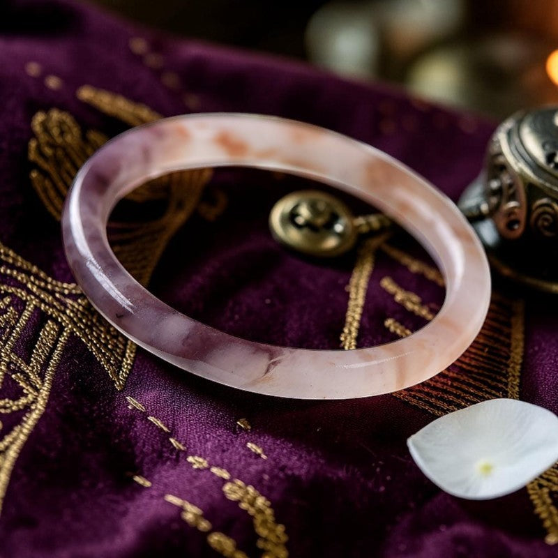 Purple Jade Bangle Bracelet