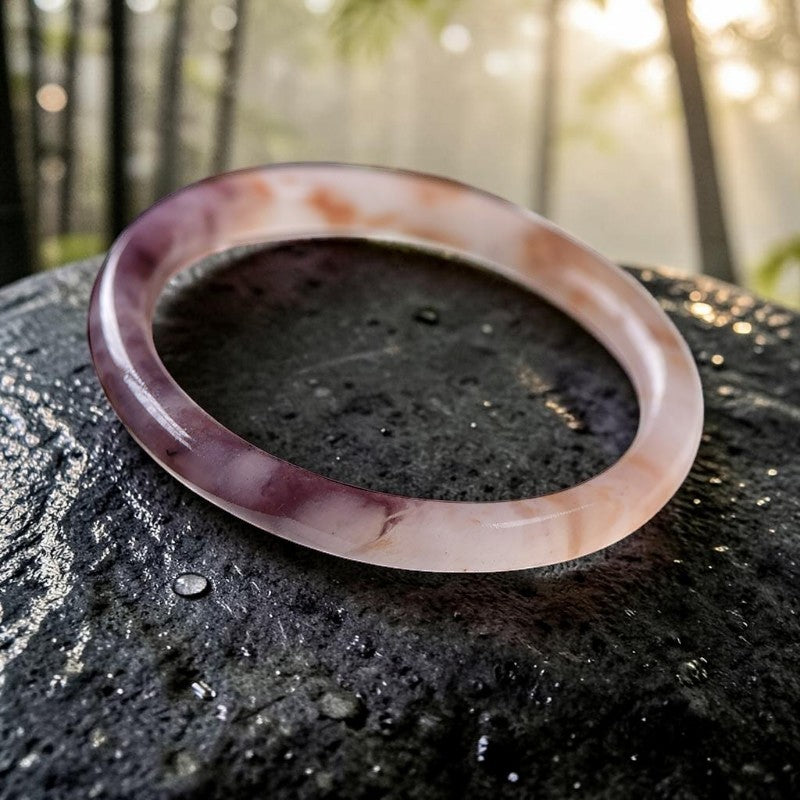 Purple Jade Bangle Bracelet