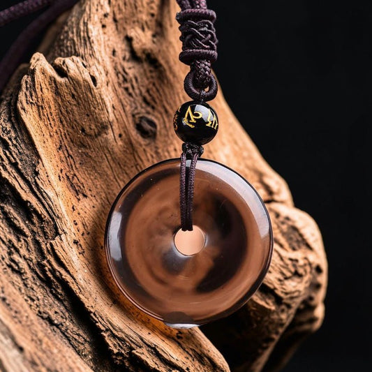 Tibetan Obsidian Necklace - Symbol of Prosperity