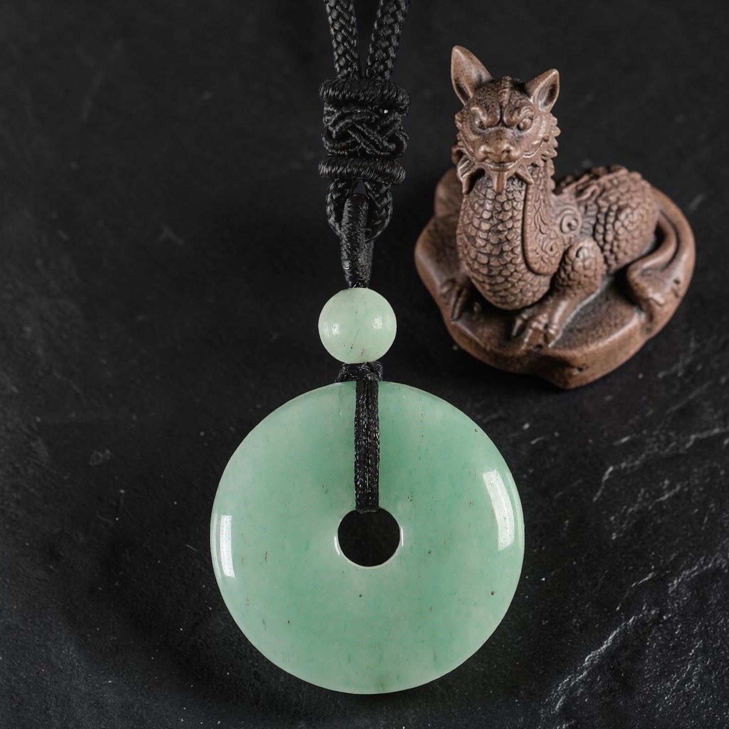 Lucky Coin Pendant Necklace - Soothing Crystal Gemstone
