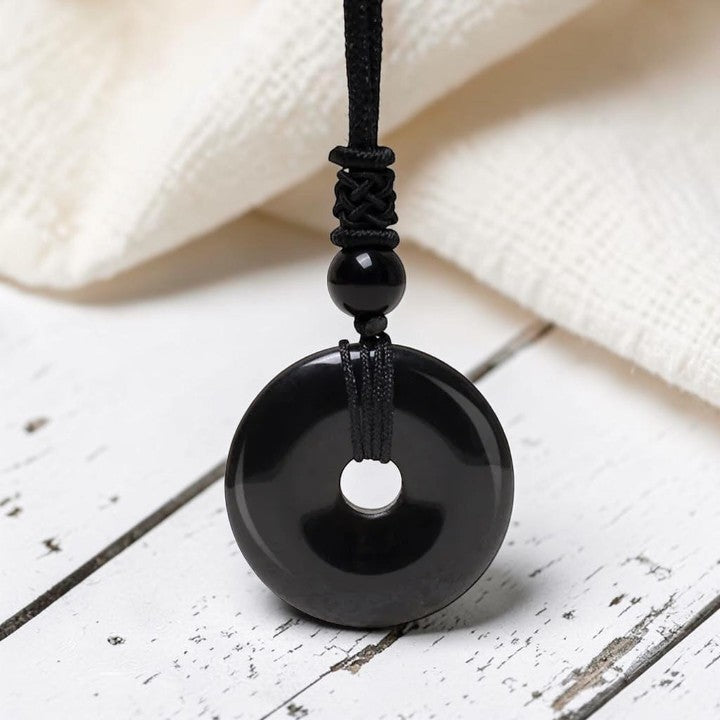Lucky Coin Pendant Necklace - Soothing Crystal Gemstone