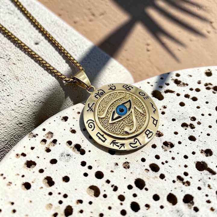 Buddhaechoes Eye of Horus Necklace — Symbol of Protection & Balance