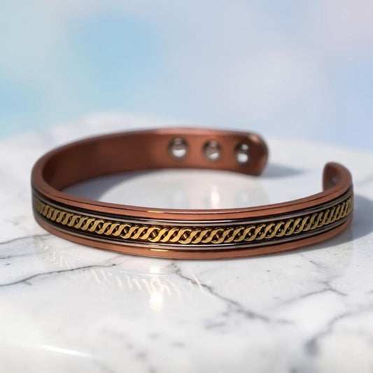 Buddhaechoes Copper Harmony Cuff - Adjustable Unisex Bracelet