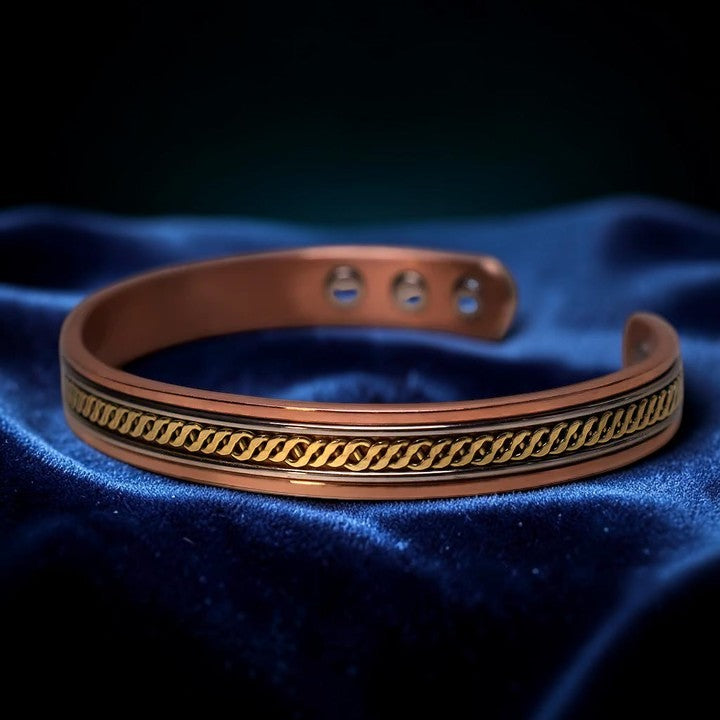Buddhaechoes Copper Harmony Cuff - Adjustable Unisex Bracelet
