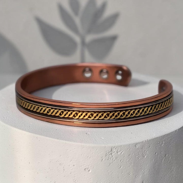 Buddhaechoes Copper Harmony Cuff - Adjustable Unisex Bracelet