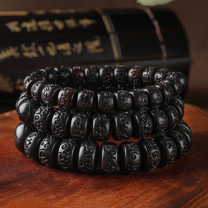 Tibetan Lightning-Strike Wood Bracelet — Spiritual Companion